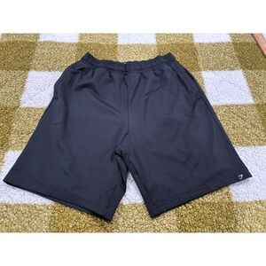 Gymshark Mens Mesh Athletic Training Shorts Black Size Large Logo Pocket 7in